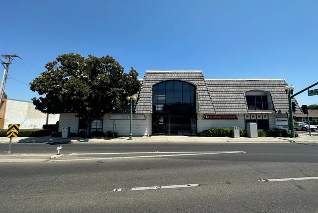 Exterior of the Golden State Hearing Aid Center office at 101 College Ave in Modesto